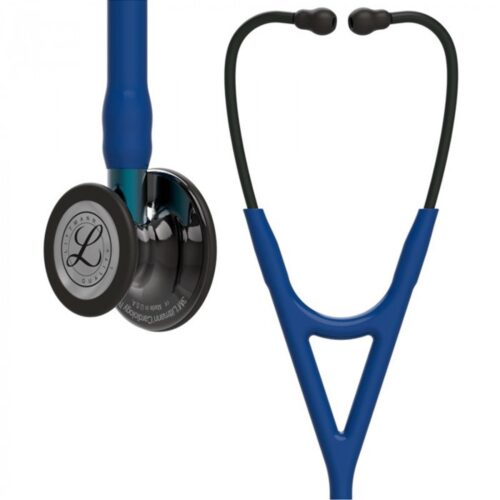 Buy Littmann Cardiology IV Stethoscope 6202, High Polish Smoke Edition, Navy Tube, Blue Stem