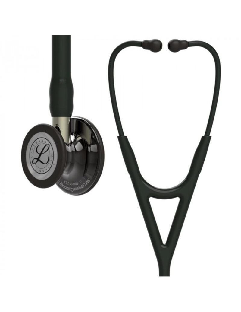 Buy Littmann Cardiology IV Stethoscope 6204, High Polish Smoke Edition, Black Tube, Champagne Stem