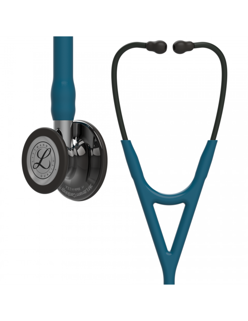 Buy Littmann Cardiology IV Stethoscope 6234, High Polish Smoke Edition, Caribbean Blue Tube, Mirror Stem