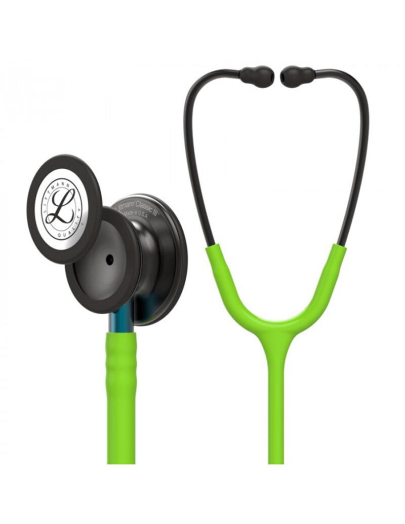 Buy Littmann Classic III Stethoscope 5875 Lime Green Black Edition - Blue Stem